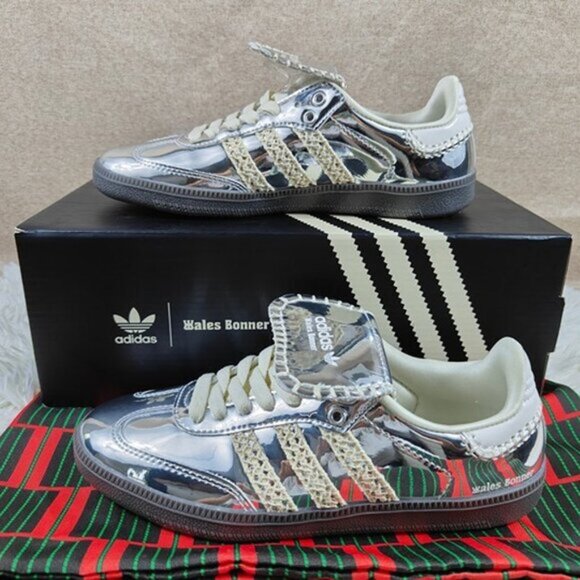 Adidas Samba x Wales Bonner Silver Metallic - Picture 1 of 5